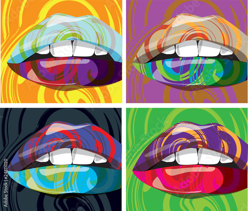 Beautiful woman lips illustration