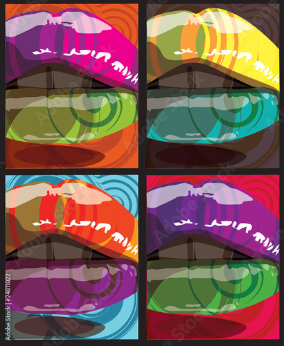 Beautiful woman lips illustration