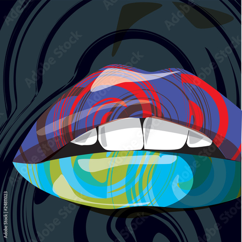 Beautiful woman lips illustration