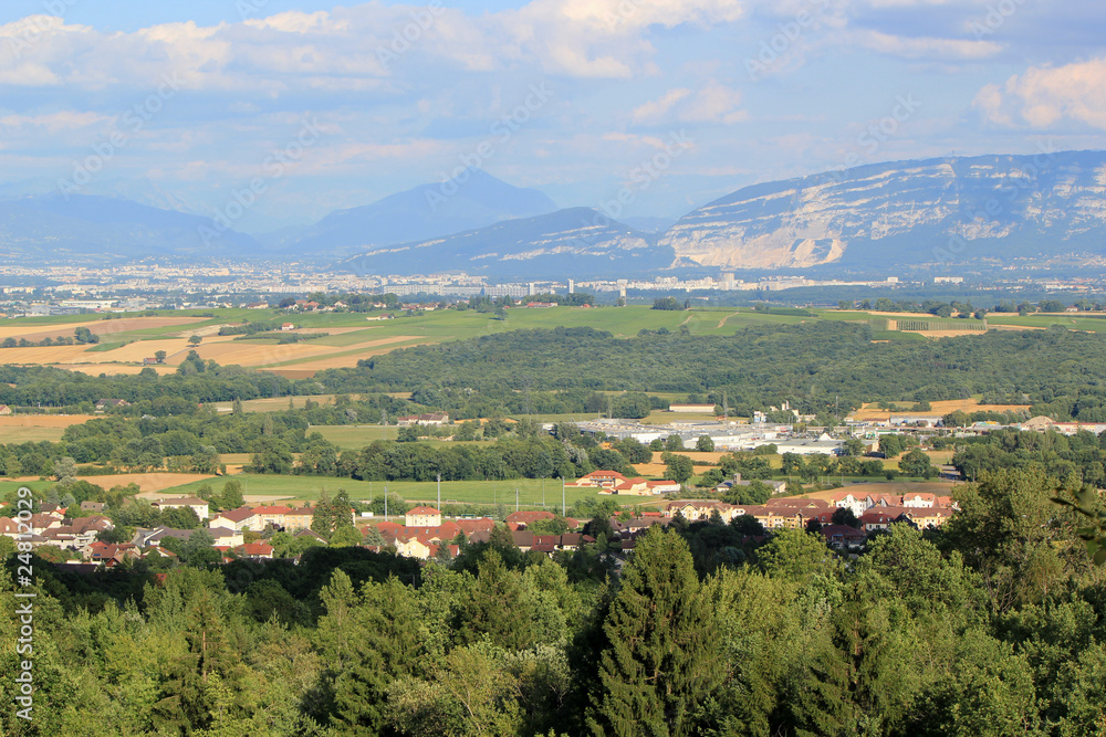 View of Geneva canton, Switzerland