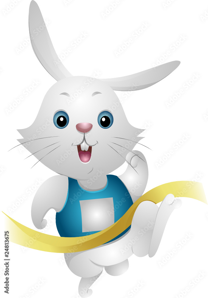 Obraz premium Rabbit In Race