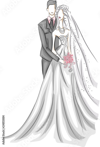 Bride And Groom Sketch