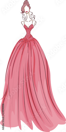 Girl In Gown Sketch