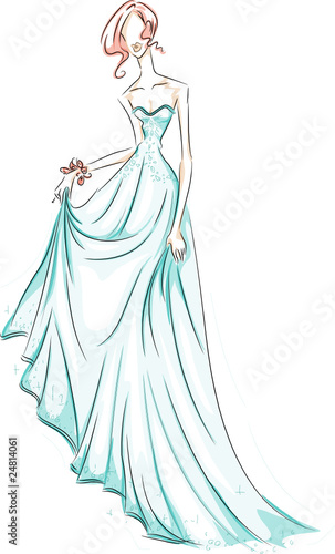 Girl In Gown Sketch