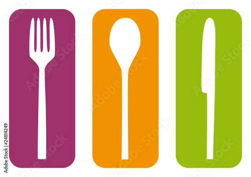 Naklejka na ścianę Streszczenie sztućców