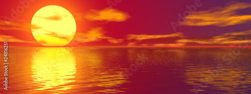 Sonnenuntergang am Meer  Banner