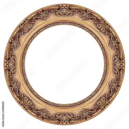 Oval gold picture frame