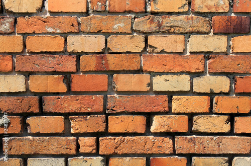 red orange brick wall
