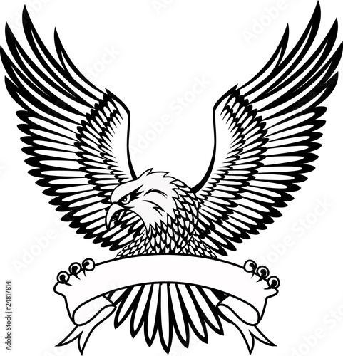 Eagle with emblem