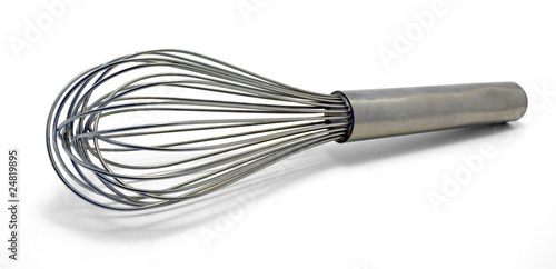 Wire wisk on white background