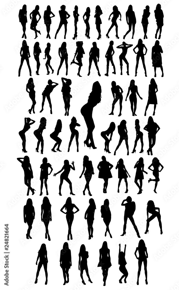 57 woman silhouettes