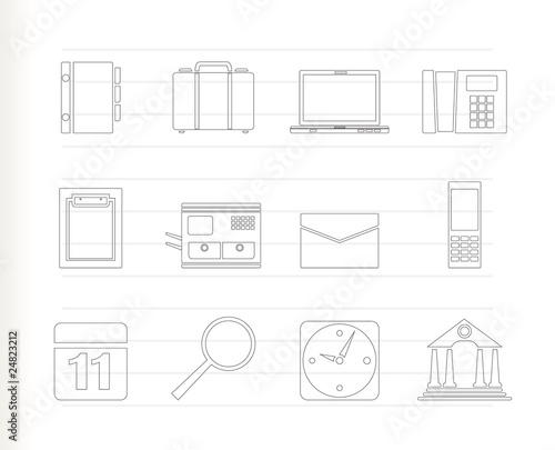 Business, Office and Mobile phone icons