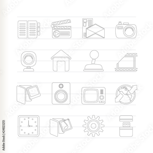 Internet, Computer and mobile phone icons