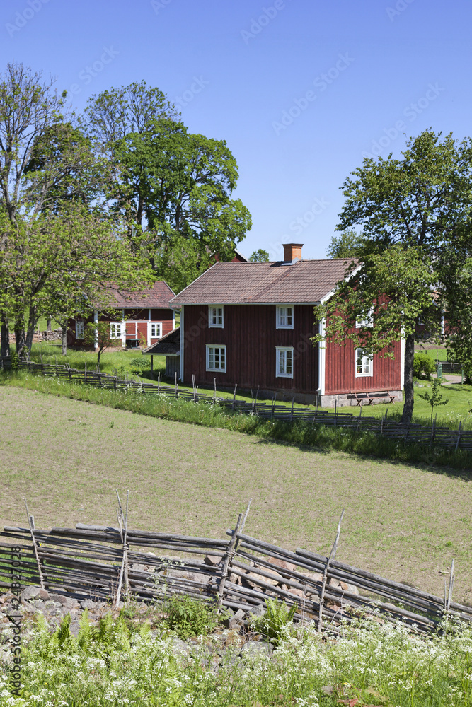Fototapeta premium Red cottage