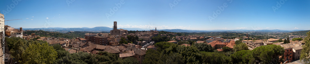Panoramic View of Perugia in Tiber's Valley