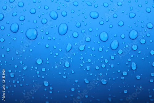 Blue background with drops