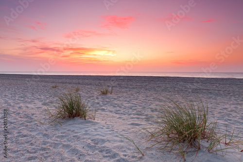 Sunset over Florida coastline