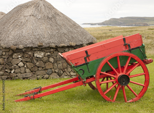 Cart and a hut photo