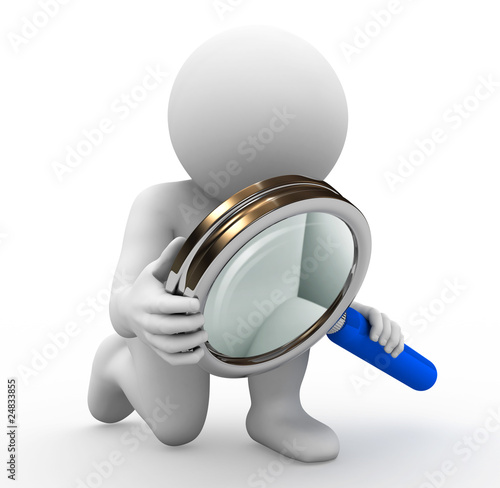 character and magnifying glass