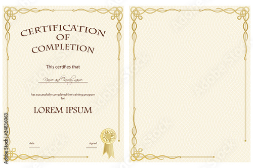 Certificate of Completion Template