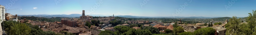 Panoramic View of Perugia in Tiber's Valley