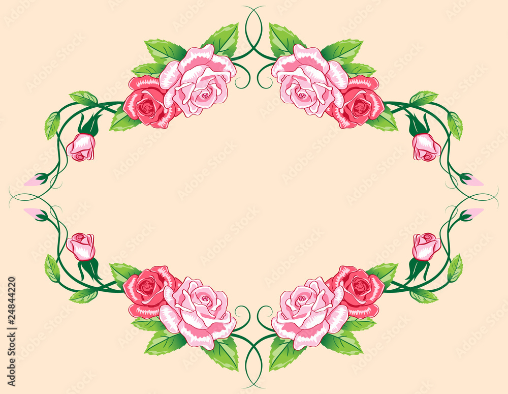 vector roses border vector roses border