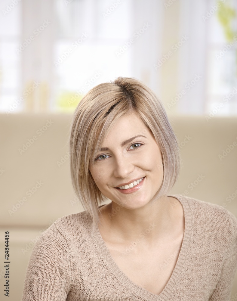 Portrait of young woman at home Portrait of young woman at home
