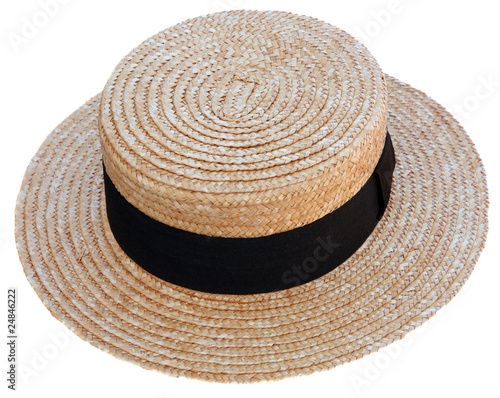 chapeau paille canotier 