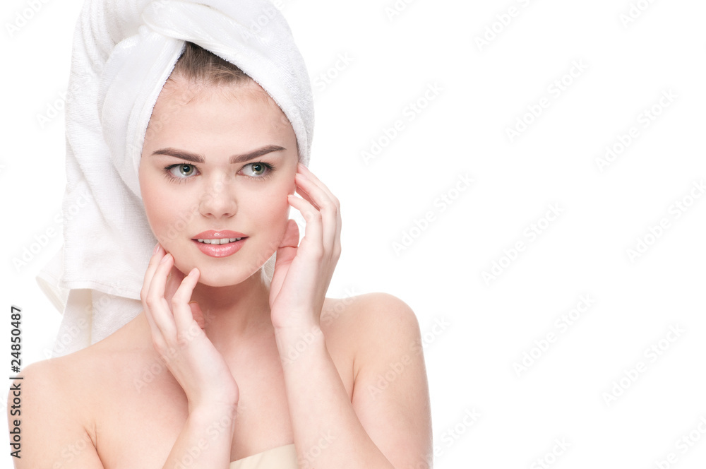 Close-up of woman with perfect health skin Close-up of woman with perfect health skin