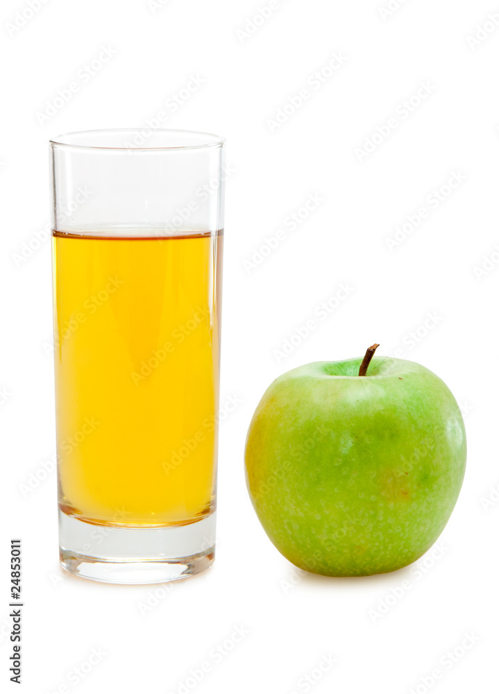 green apple with juice green apple with juice