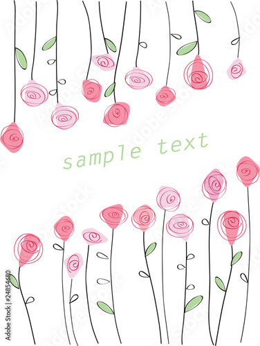 background with roses. vector illustration