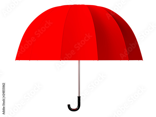 3d rendered red umbrella