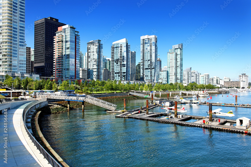 Fototapeta premium Vancouver Skyline z Coal Harbour, Kanada
