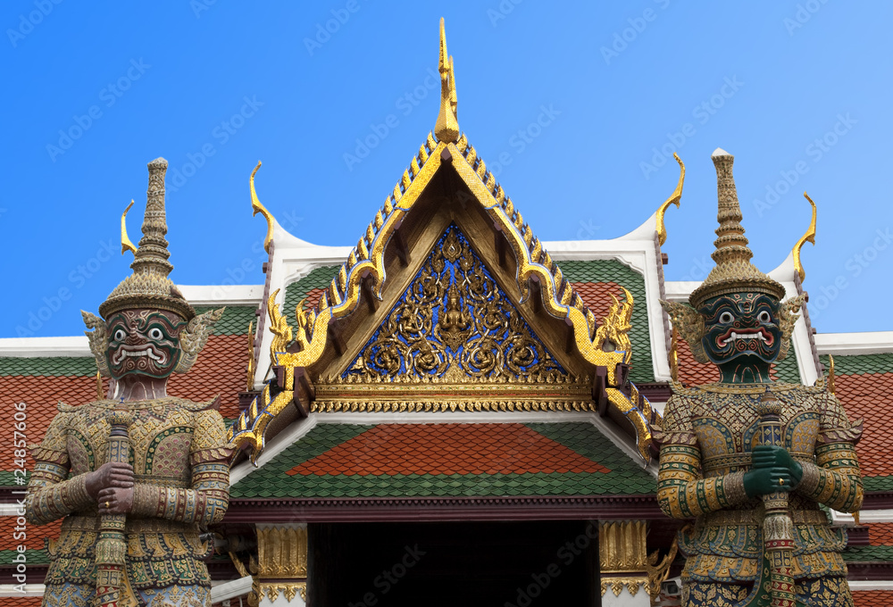 The giants of The Emerald Buddha Temple The giants of The Emerald Buddha Temple