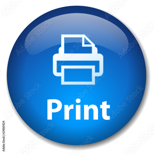 PRINT Web Button (printer printout now document ready go vector)