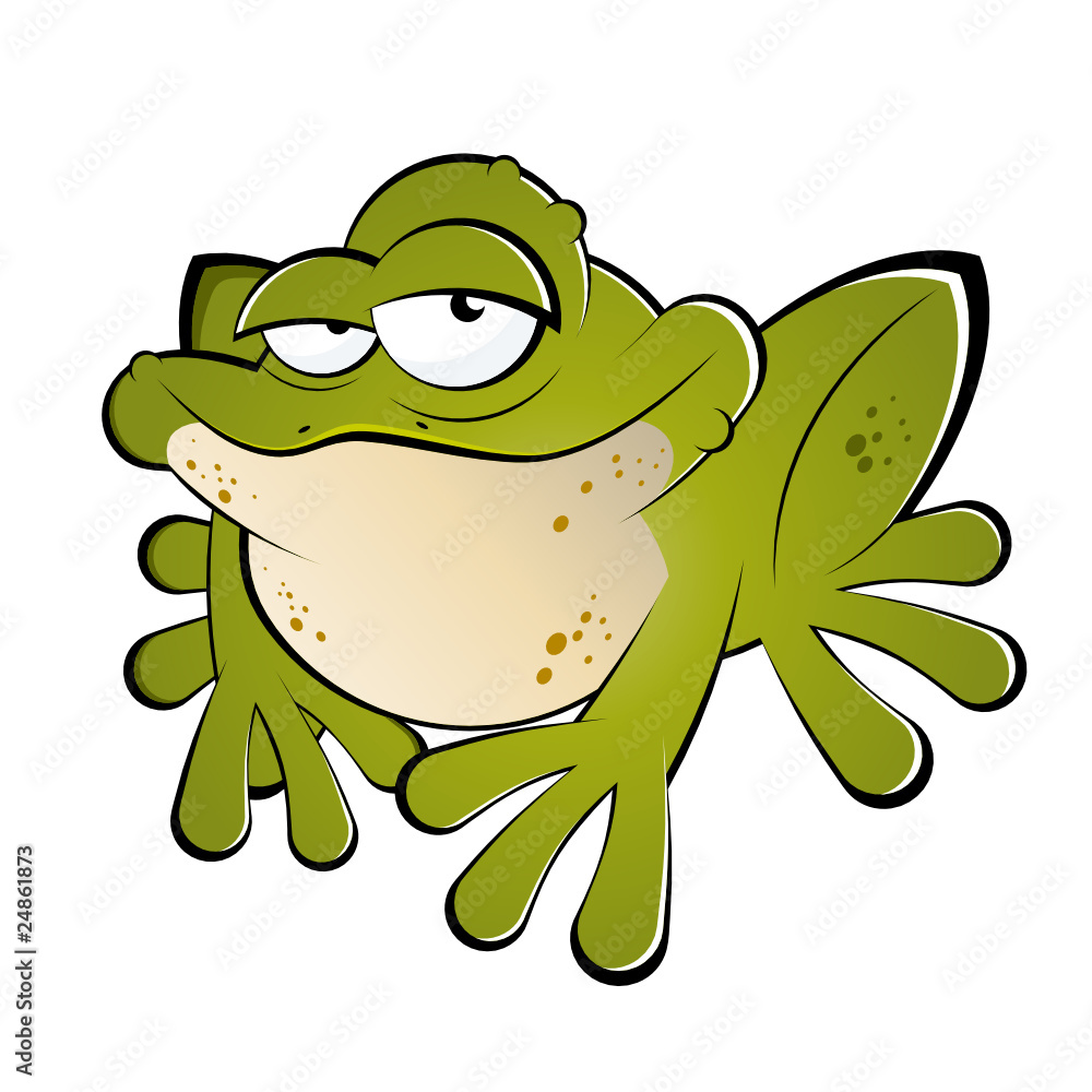 frosch kröte cartoon lustig comic Stock-Vektorgrafik | Adobe Stock