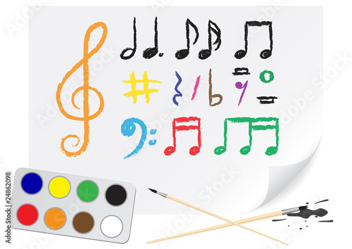drawing music notes