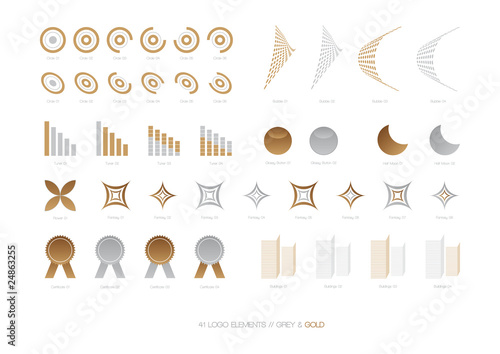 Logo Elemente Grey/Gold