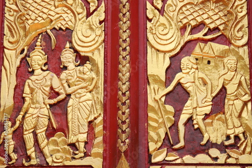 art carving  Wat Charoenphon  Tha Kon Yang  Kantarawichai