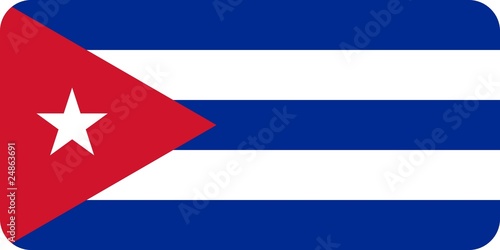 Drapeau de Cuba aux coins arrondis photo