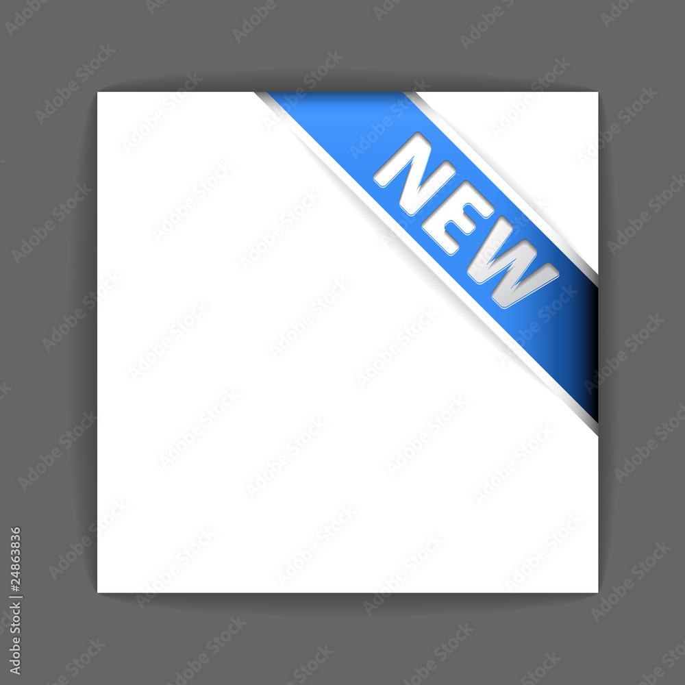 New blue corner ribbon New blue corner ribbon
