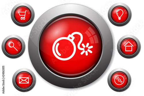 Colorful glassy web buttons