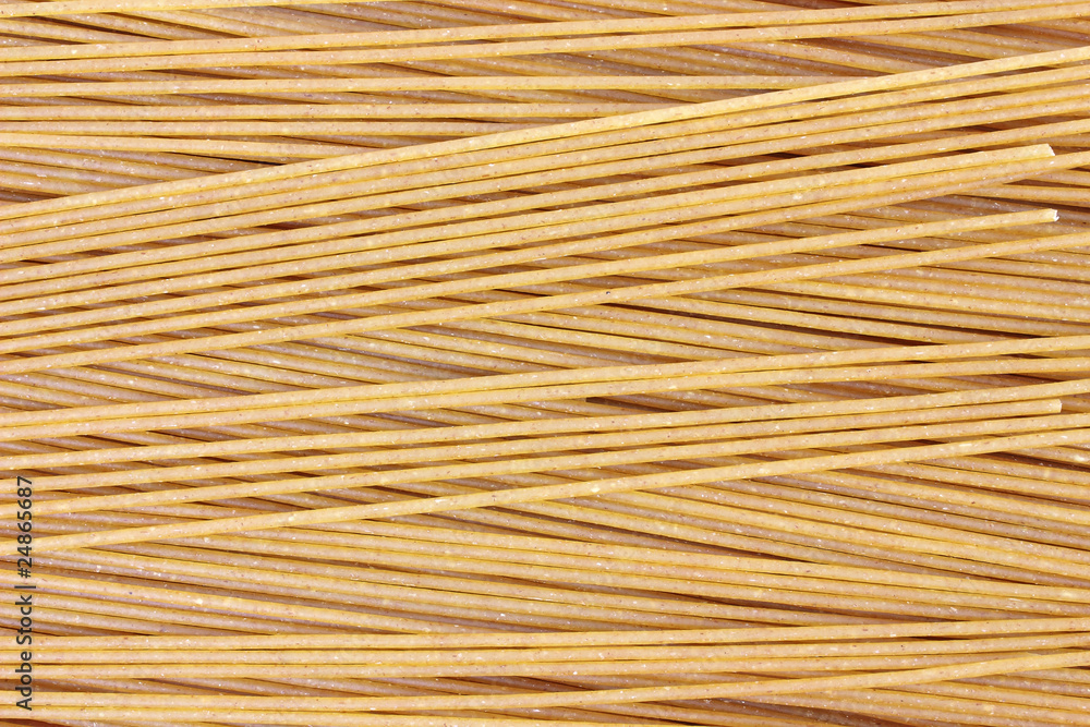 Close view of whole wheat spaghetti Close view of whole wheat spaghetti