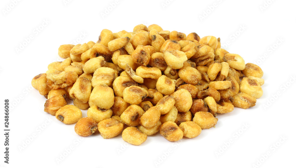 Corn nuts on white background Corn nuts on white background