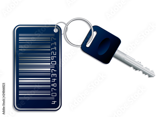 Key with bar-code access