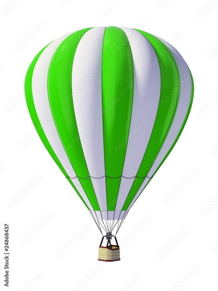 Fototapeta premium Hot air ballon isolated on white background