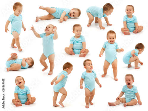 Collection of a baby boy s behavior