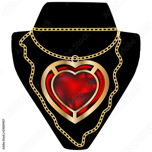 red coulomb heart.Vector