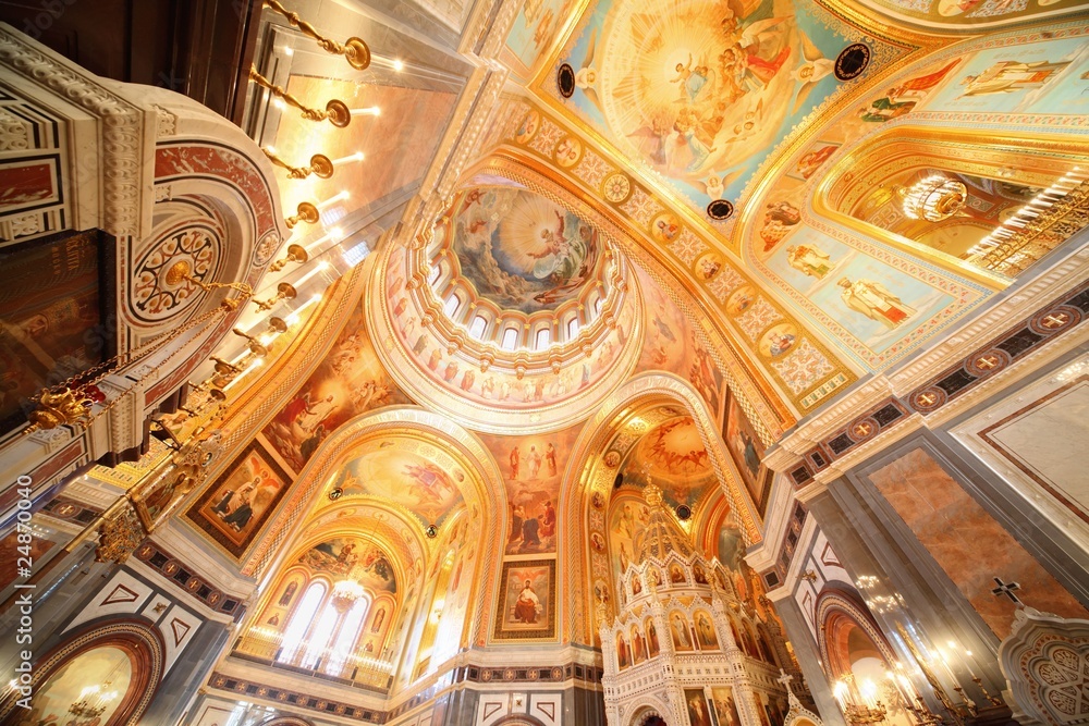 CCathedral of Christ the Saviour. fresco on ceiling and walls.