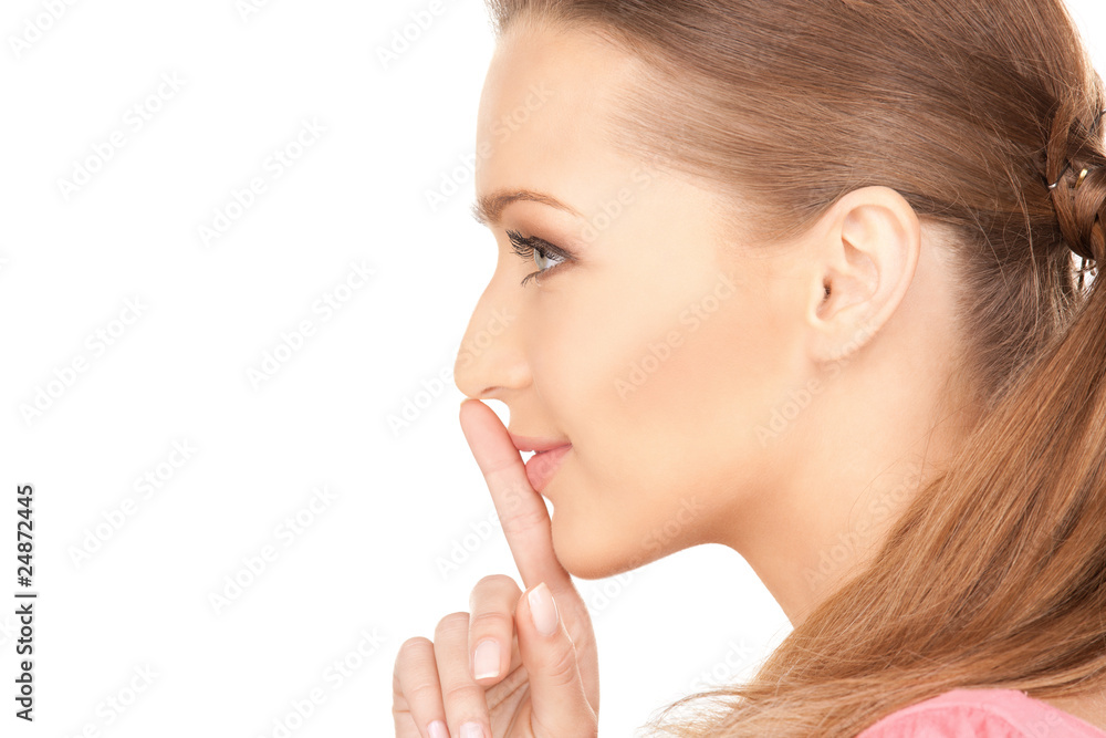 finger on lips finger on lips